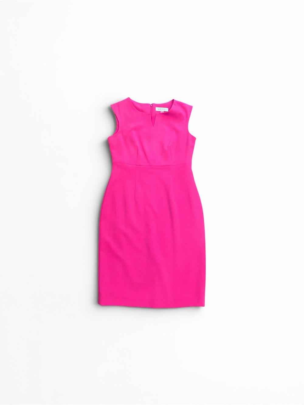 Kasper Bright Fuchsia Hot Pink Sleeveless Midi Sheath Dress size 6 *Like new